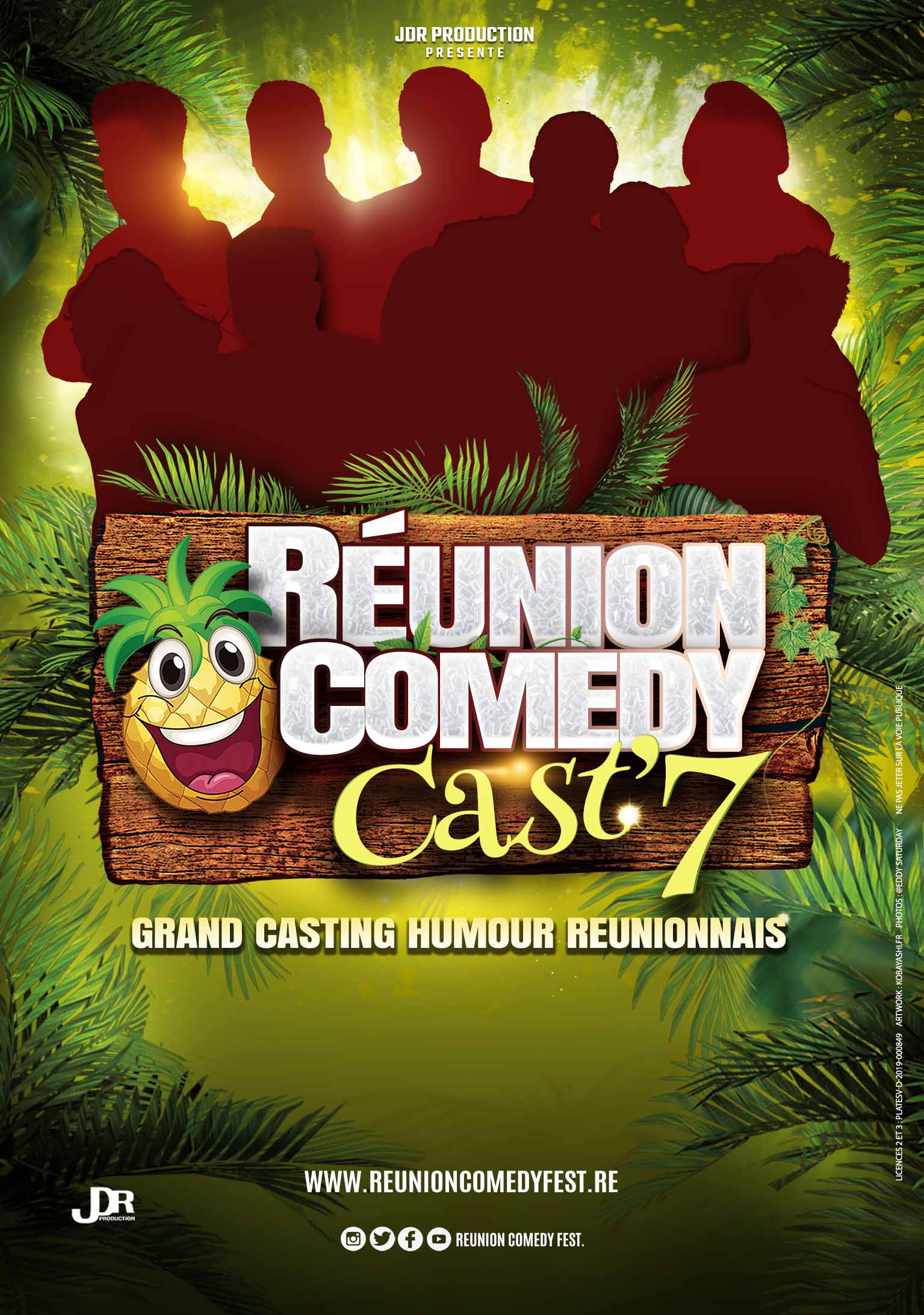AFFICHE REUNION COMEDY CAST 7